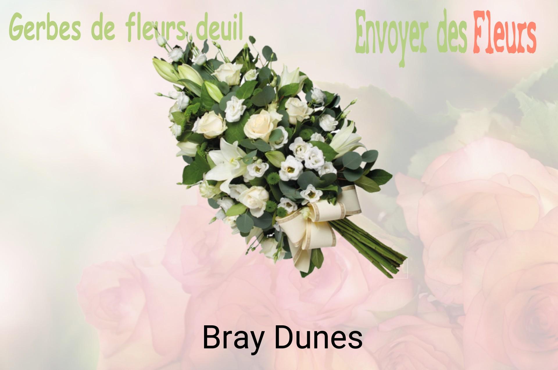 Gerbe de fleurs de deuil livrée à Bray-Dunes